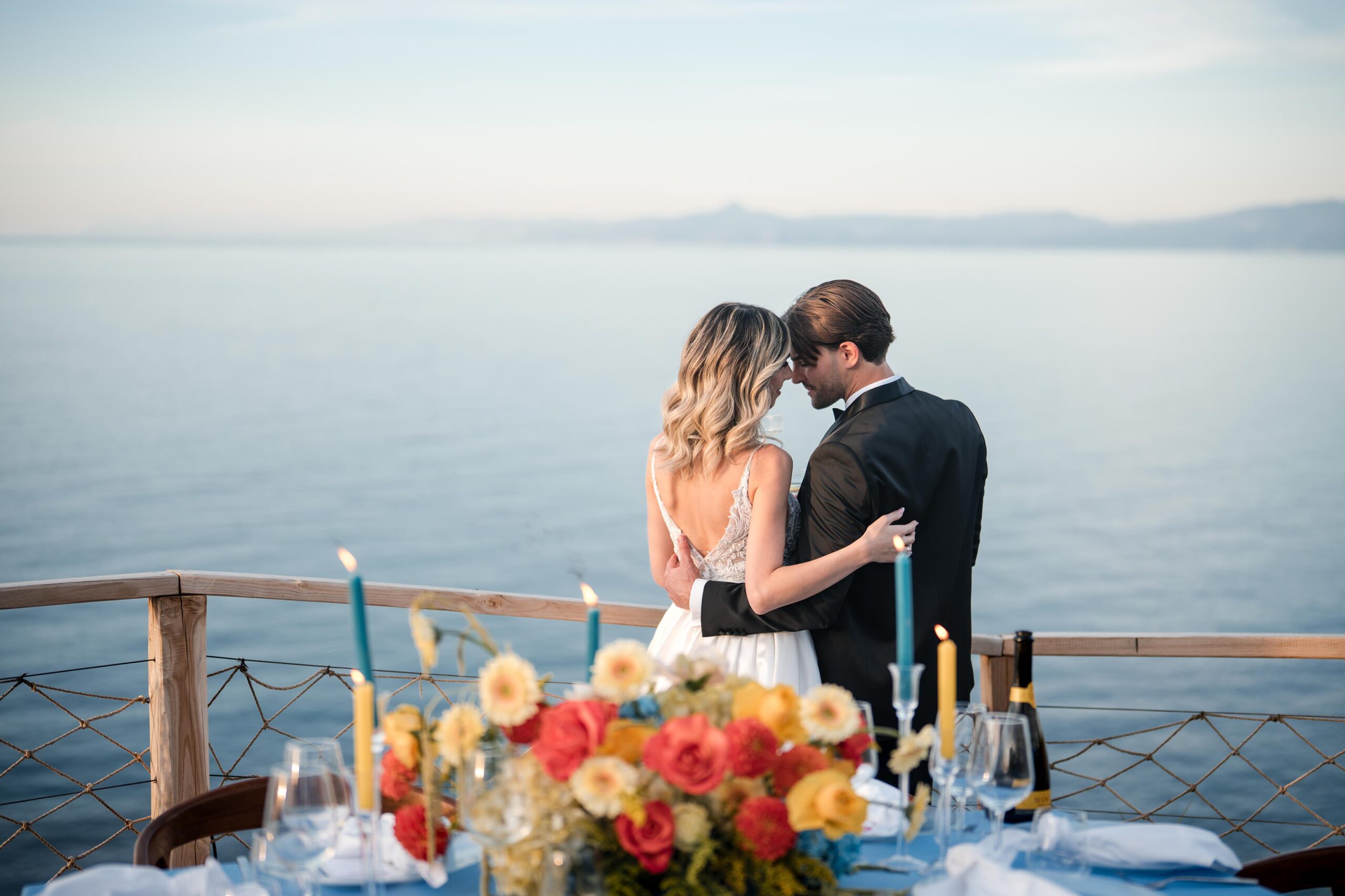 Elegant destination wedding in Tropea, Italy, with Mediterranean light and editorial wedding photography style.